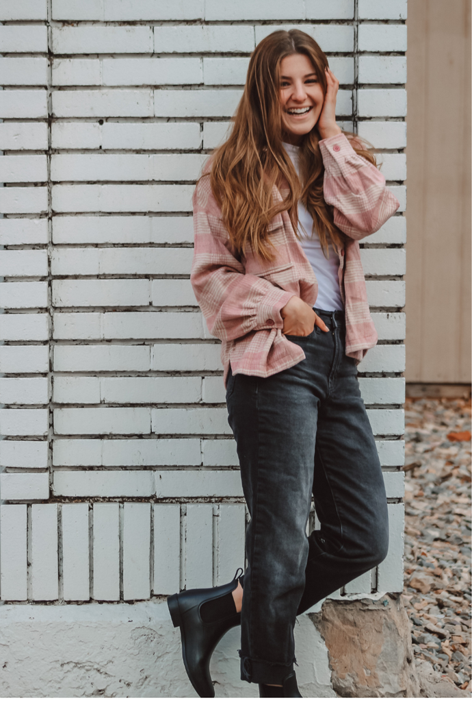 Noel Pink Flannel Shirt